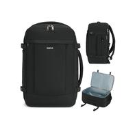 ECOHUB Mochila Viaje Cabina Avion 45x36x20, para Ryanair 30L Mochila Maleta, Mochilas Bolsa de Viaje con Compartimento para Portátil 3D, Anti-Robo Equipaje de Mano Hombre Mujer (Negro)