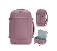 ECOHUB Mochila Viaje Cabina Avion 45x36x20, para Ryanair 30L Mochila Maleta, Mochilas Bolsa de Viaje con Compartimento para Portátil 3D, Anti-robo Equipaje de Mano Hombre Mujer (Rosa)