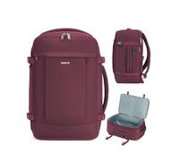 ECOHUB Mochila Viaje Cabina Avion 45x36x20, para Ryanair 30L Mochila Maleta, Mochilas Bolsa de Viaje con Compartimento para Portátil 3D, Anti-robo Equipaje de Mano Hombre Mujer (Rojo)
