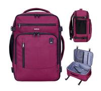 ECOHUB Ryanair Mochila Viaje Cabina Avion 40x20x25 Maletas de Viaje Cabina Bolsa de Viaje Bolso del Ordenador Portátil Maleta de Mano Under Seat Eco PET Mochila para Equipaje de Mano 20L, Rojo