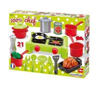 Ecoiffier 100% Set De Chef Utensilios De Cocina Con Hornillo 21 Pz