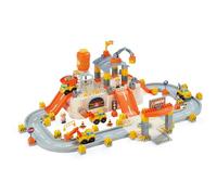 Ecoiffier Abrick Barril Obras públicas, Juego de construcción con Pista, Camiones y Accesorios, Tapa Base de Juego y Almacenamiento Incluido, Juguete Educativo Desde 18 Meses (7900001350)