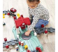 Ecoiffier Baril Circuit Train 140 Piezas Para Construir Estación Y Vías, Con Tapa-bandeja De Juego Y Accesorios Ferroviarios, Plástico Multicolor, Desde 18 Meses