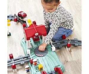 Ecoiffier Baril Circuit Train 140 Piezas Para Construir Estación Y Vías, Con Tapa-bandeja De Juego Y Accesorios Ferroviarios, Plástico Multicolor, Desde 18 Meses