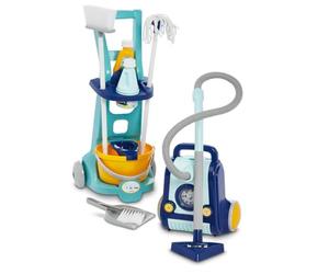 Ecoiffier- Carrito de Limpieza de Juguete con Aspirador, Adecuado A Partir de 3 Años (7600002770)