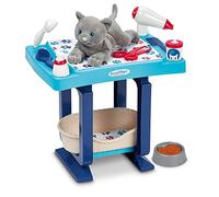 Ecoiffier - Centro de cuidados de juguete para gatos con peluche y 13 accesorios desde 18 meses