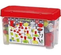 Ecoiffier- Contenedor Comiditas 70 Piezas 100% Chef, Multicolor (7600002698), 2698