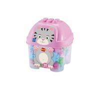 Abrick: Juego de 50 bloques de construcción en caja con diseño de gato