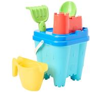 Ecoiffier- Cubo de Playa Castillo, con Regadera y Accesorios, 18,5cm