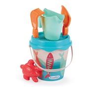 Ecoiffier - Cubo de Playa Infantil de 17 cm, Tema de sardina - regadera - rastrillo tamiz - Molde Incluido - a Partir de 18 Meses - Juguete para niño - 262 - Garantía de Francia Origen