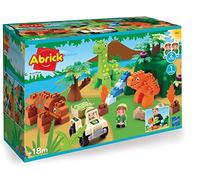 Ecoiffier - Dinoland Bloques de Construcción Abrick, Incluye Vehículo y Dos Personajes, Bloques para Construir Dinosaurios, Adecuado A Partir de 18 Meses (7600002995)