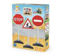 Ecoiffier - Juego Infantil de 3 señales de señalización de 65 cm - Tema Trabajos fijación Suelo Incluido - Juego de imitación - a Partir de 18 Meses - Juguete para niños - 476 - Garantía de Francia