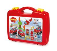 Ecoiffier - Maletín Infantil para vehículos Bombero - Camiones helicópteros y Accesorios incluidos - Juego de imitación - 18 Meses - Juguete para niños - 3359 - Garantía de Francia Origen