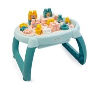 Ecoiffier- Mesa Infantil de Actividades, 22 Piezas de Construcción, Colores Pastel, Espacios de Almacenamiento, A partir de 12 meses (7600007917)