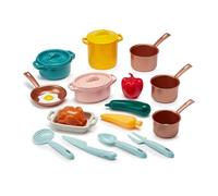 Ecoiffier- Set Accesorios de Cocina Infantil Vert Azur, 20 Piezas, Juego de Imitación para niños, A Partir de 18 Meses (7600001685)