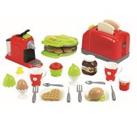 Ecoiffier Set de pequeños electrodomésticos de 33 piezas, color rojo/verde (2647)
