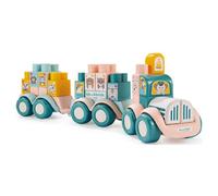 Ecoiffier- Tren de Animales con Bloques de Construcción, 51 piezas, Color Pastel, A partir de 12 meses (7600007918)