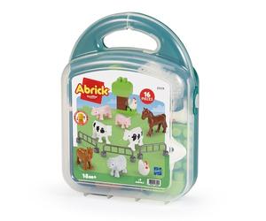 Ecoiffier - Valisette Infantil de Animales de la Granja - Figuras de barreras y Ladrillos incluidos - Juego de imitación - A Partir de 18 Meses - Juguete para niño - 3329 - Garantía de Francia Origen