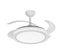 Ecoiluminaled Fabrilamp Ventilador Dc Bandido 59w Blanco 4aspas 107d 5900lm 3500-4000-6500k Remoto Y Temporizador