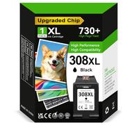 ECOINKO Cartucho 308XL Negro - 730+ Páginas, Reemplazo para Tinta HP 308 Negro, Tinta Impresora 308 XL para HP Envy 6100e 6120e 6122e 6132e 6152e 6520e 6530e 6532e Deskjet 2910 2920 2921 2922