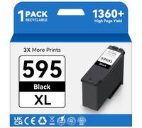 ECOINKO Cartuchos PG-595 XL Negro - Imprima 1360+ Páginas, Reemplazo para Originales Tinta Canon 595 Negro, 595 XL para Canon Pixma TS4150i TS6550i TS7750i