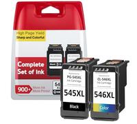 ECOINKO PG-545XL & CL-546XL - Imprima 900+ Páginas, Reemplazo para Originales Tinta Canon 545 546, Cartuchos Tinta 545 y 546 XL para Canon Pixma TS3150 TS3350 TS3355 TS3300 TS3450 TR4550 TR4650 MX495