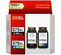 ECOINKO PG-575XL & CL-576XL - Imprima 900+ Páginas, Reemplazo para Originales Tinta Canon 575 y 576 XL, Cartuchos 575 576 XL para Canon Pixma TS3550i TS3750i TS3751i TR4751i TR4755i TR4756i