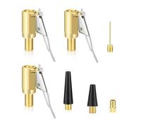 EcoJozon Juego de 7 Adaptadores de Válvula Multifuncional de Latón Compatible con Bosch EasyPump, Boquilla Inflador Neumaticos para Bicicletas Coches Balones y Bombas de Aire