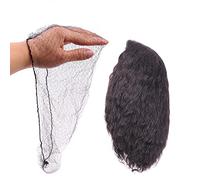 Ecojunmi Redes invisibles para el cabello largo, 100 unidades de malla elástica negra de 18 a 46 pulgadas, para pelucas con cierre frontal, moño para dormir, servicio de comida (61 cm)
