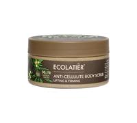 ECOLATIER - Exfoliante corporal anticelulitis Lifting y reafirmante, 300 g, certificado vegano, 98,1% de origen natural, con aceite de cannabis orgánico, sal marina y cafeína