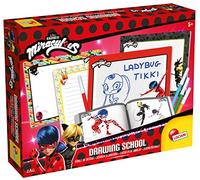 Lisciani - MIRACULOUS - Kit de Dibujo de Lady Bug - Manualidades Creativas para Niños a Partir de 5 Años - 4 Pizarras Borrables + 4 Marcadores + Cuaderno de Dibujo - Fabricado en Italia