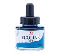 Ecoline Acuarela líquida Azul de Prusia 508 - Frasco de 30 ml con pipeta - Colores brillantes y transparentes para proyectos artísticos