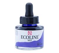Ecoline Acuarela líquida 507, frasco redondo 30 ml con pipeta – Azul ultramar violeta