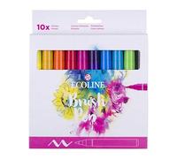 Ecoline Rotuladores Brush Pen Set de 10 – Acuarela líquida, Colores básicos, Mezclables