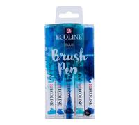 Ecoline Brush Pen Set de 5 Rotuladores de Acuarela Líquida - Tonos Azul | Rotuladores Mezclables para Rotulación a Mano, Dibujo y Manualidades