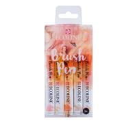 Ecoline Brush Pen Set de 5 Rotuladores de Acuarela Líquida - Tonos Beige Rosado | Rotuladores Mezclables para Rotulación a Mano, Dibujo y Manualidades