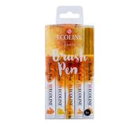 Ecoline Brush Pen Set de 5 Rotuladores de Acuarela Líquida - Tonos Tierra | Rotuladores Mezclables para Rotulación a Mano, Dibujo y Manualidades
