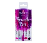 Ecoline Brush Pen Set de 5 Rotuladores de Acuarela Líquida - Tonos Violeta | Rotuladores Mezclables para Rotulación a Mano, Dibujo y Manualidades