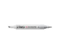 Ecoline Duotip Marker - Gris frío claro 738 - Rotulador acuarelable de doble punta para líneas finas y anchas - Colores brillantes a base de colorantes