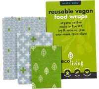 ecoLiving Paños Veganos Recubiertos de Cera - 3 piezas ecoLiving