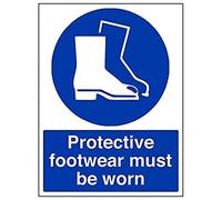 Ecológico obligatorio EPP - Calzado protector debe ser usado - 150 x 200 mm