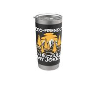 Ecológico Reciclo Mis Chistes Senderismo Vaso térmico de acero inoxidable de doble pared