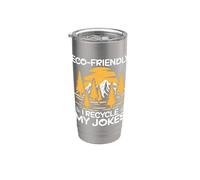 Ecológico Reciclo Mis Chistes Senderismo Vaso térmico de acero inoxidable de doble pared