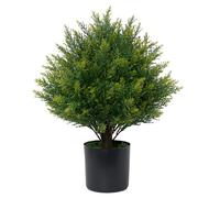 ECOLVANT Árbol de Bola Artificial topiario de 19 Pulgadas de Alto, arbusto Artificial Resistente a los Rayos UV, Planta Artificial en Maceta para Interiores y Exteriores, Porche Delantero, jardín