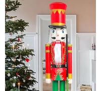 ECOM-CDL - Cascanueces gigante de madera, diseño rey/soldado (121,92 - 152,4 - 182,88 cm)