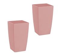 ECOMACETAS FLOWERPOT STORE Maceta de Colores de Plástico. Alargada Rectangular Decorativa 26 cm De Alto (Rosa Old Rose, 2)