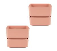 ECOMACETAS FLOWERPOT STORE Macetas Pequeñas para Cactus y Suculentas con Plato Incluido. Maceta Moderna Futurista (2, 12 cm)