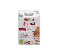 ECOMIL Almond Nature Bio 500ml. Bebida De Almendra Sin Azúcares. Sin Lactosa, Sin Gluten, Sin Azúcares, Sin Soja, Sin Huevo, Sin Azúcares Añadidos, Sin Proteína Láctea, Bajo Contenido En Sal Y Vegano, 200 Gramo