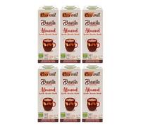 Ecomil - Bebida Vegetal Barista de Almendra Ecológica Pack 6 x 1L, para Espumar, Ideal para Café y Cappuccino, Alternativa a la Leche, Sin Lactosa y 100% Bio