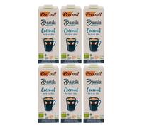 Ecomil - Bebida Vegetal Barista de Coco Bio Pack 6 x 1L, Receta Vegetal Ecológica para Espumar, Ideal para Café y Cappuccino, 100% Bio, Sin Lactosa, Alternativa a la Leche Tradicional